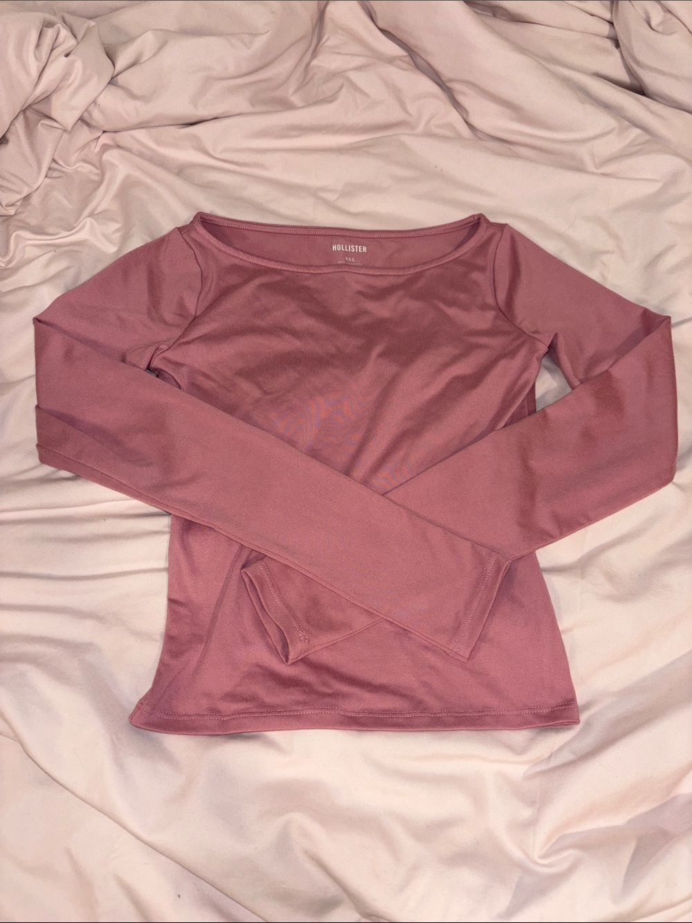 Pink slim fit hollister love sleeve